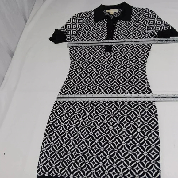 MICHAEL Michael Kors Black and White Geometric Mini Dress - Picture 8 of 14